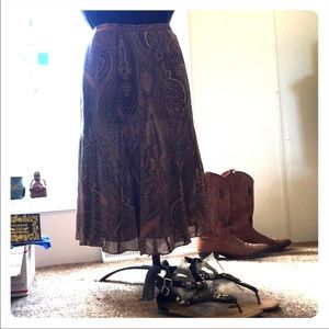 Vintage Anne Klein silk skirt, EUC